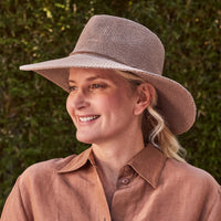 Rigon Headwear Cancer Council Marie Wide Brim Fedora RL678 Splash Swimwear Mocha / M/L (58cm) 9328897032289