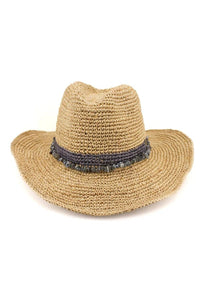 Rigon Headwear Castaway Handwoven Raffia Cowboy Splash Swimwear Hats