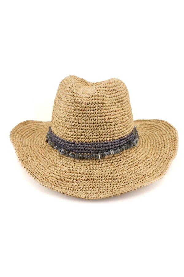 Rigon Headwear Castaway Handwoven Raffia Cowboy Splash Swimwear Hats