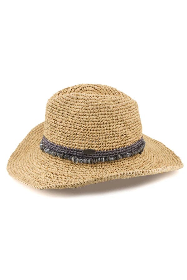 Rigon Headwear Castaway Handwoven Raffia Cowboy Splash Swimwear Hats