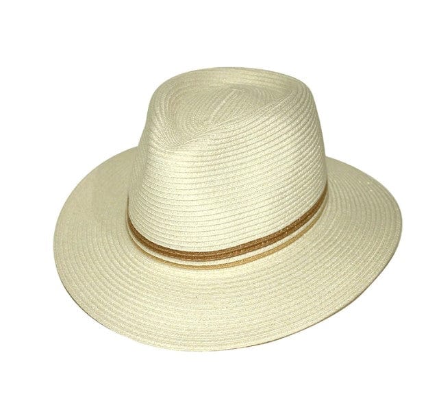 Rigon Headwear Erika Fedora* RL762 Splash Swimwear Hats Ivory - Camel/Natural 9328897020781