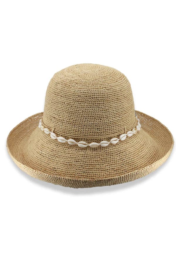 Rigon Headwear Hali Breton - Natural/Puka Shell TM693 Tina M Chia Cloche Hat - Old Rose Splash Swimwear Hats M/L (58cm) 9328897042233