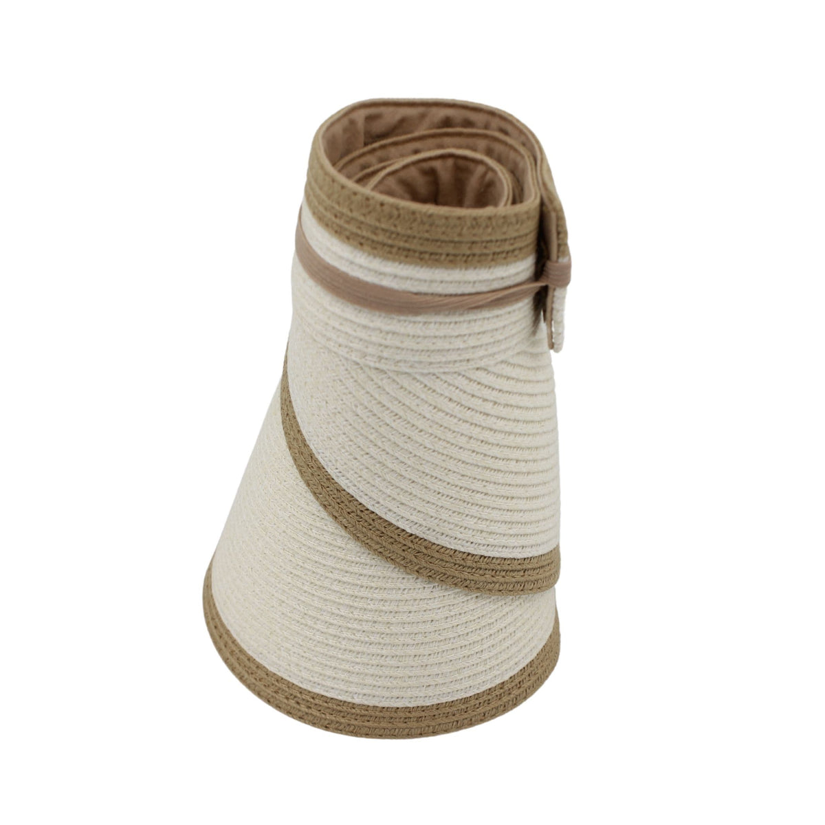 Rigon Headwear Isla Visor - Beige/Chocolate BD670 Isla Visor - Beige/Chocolate Splash Swimwear Hats M/L (58cm) 9328897035518