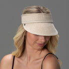 Rigon Headwear Melody Visor Hat RL285 Melody Visor Hat Splash Swimwear Hats M/L / NATURAL 9328897008161