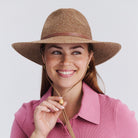 Rigon Headwear Mitzi Wide Brim Fedora - Cinnamon Mitzi Wide Brim Fedora - Cinnamon Splash Swimwear Hats