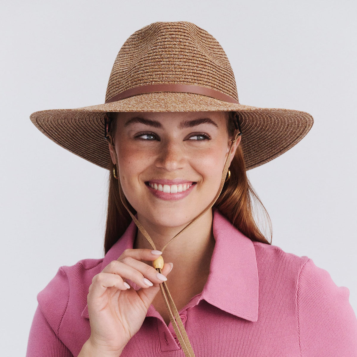 Rigon Headwear Mitzi Wide Brim Fedora - Cinnamon Mitzi Wide Brim Fedora - Cinnamon Splash Swimwear Hats
