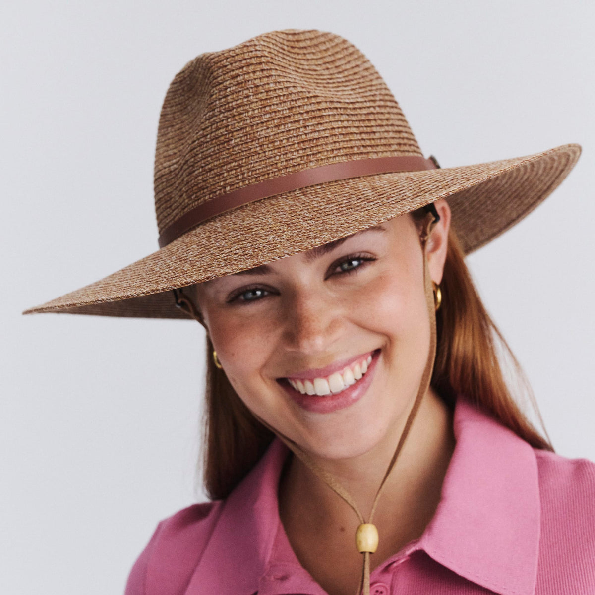Rigon Headwear Mitzi Wide Brim Fedora - Cinnamon Mitzi Wide Brim Fedora - Cinnamon Splash Swimwear Hats