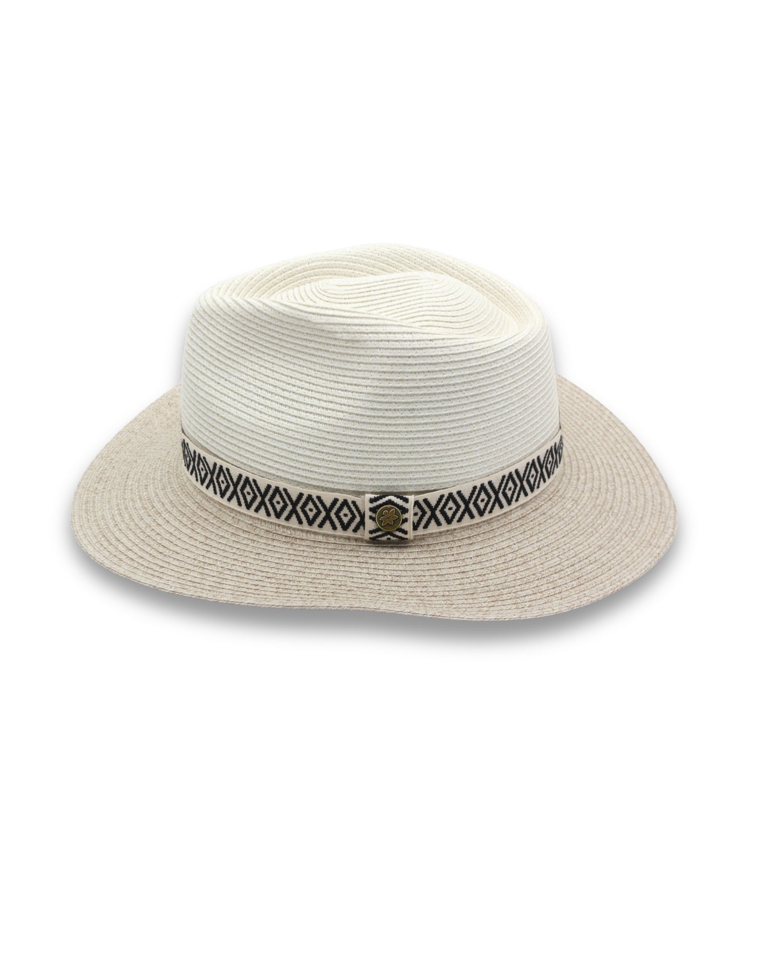 Rigon Headwear Nadia Fedora - Ivory/Mix Camel PL401 Cancer Council Nadia Fedora - Ivory/Mix Camel Splash Swimwear Hats M/L (58cm) 9328897034283