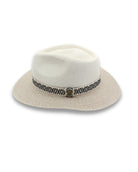 Rigon Headwear Nadia Fedora - Ivory/Mix Camel PL401 Cancer Council Nadia Fedora - Ivory/Mix Camel Splash Swimwear Hats M/L (58cm) 9328897034283
