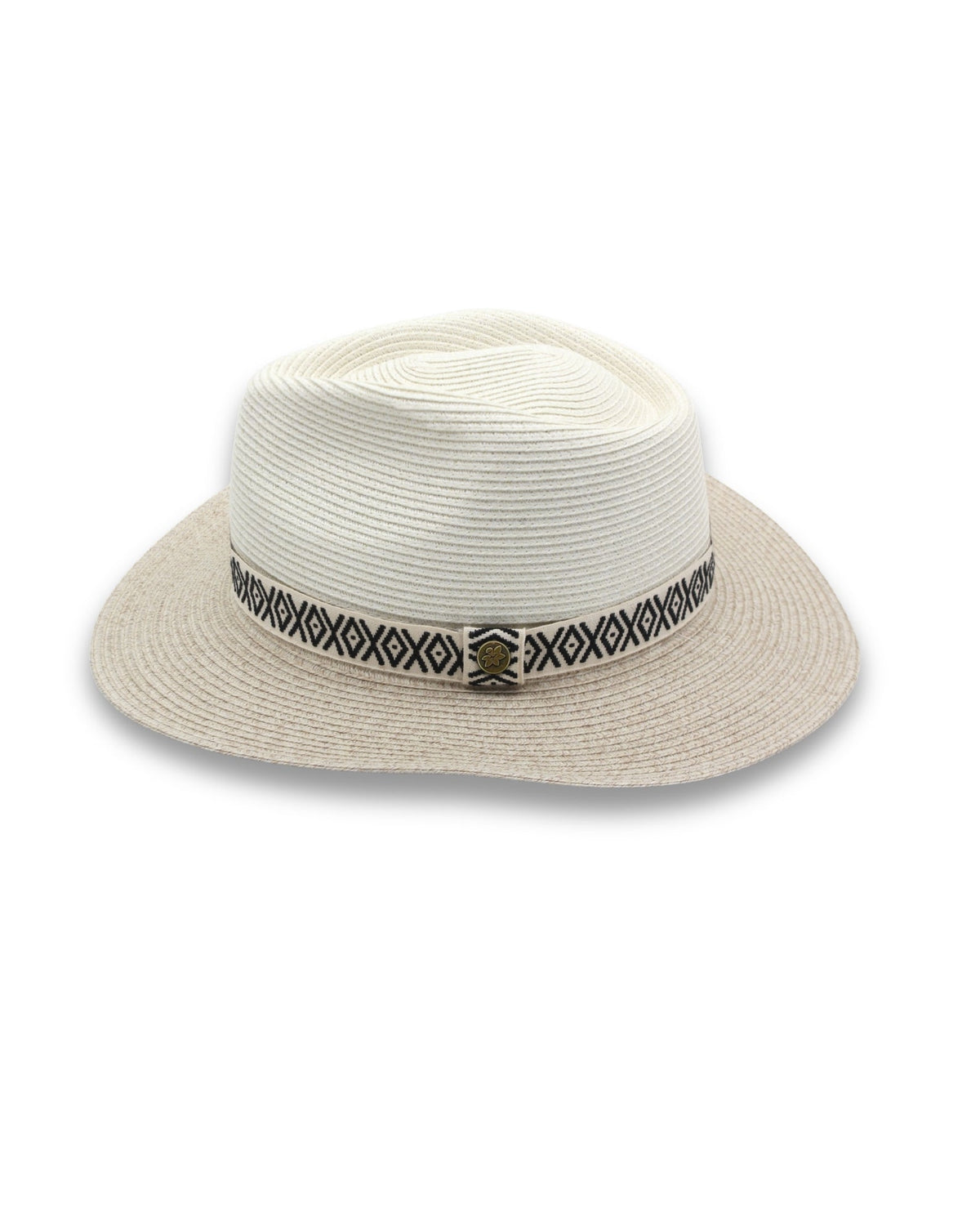 Rigon Headwear Nadia Fedora - Ivory/Mix Camel PL401 Cancer Council Nadia Fedora - Ivory/Mix Camel Splash Swimwear Hats M/L (58cm) 9328897034283