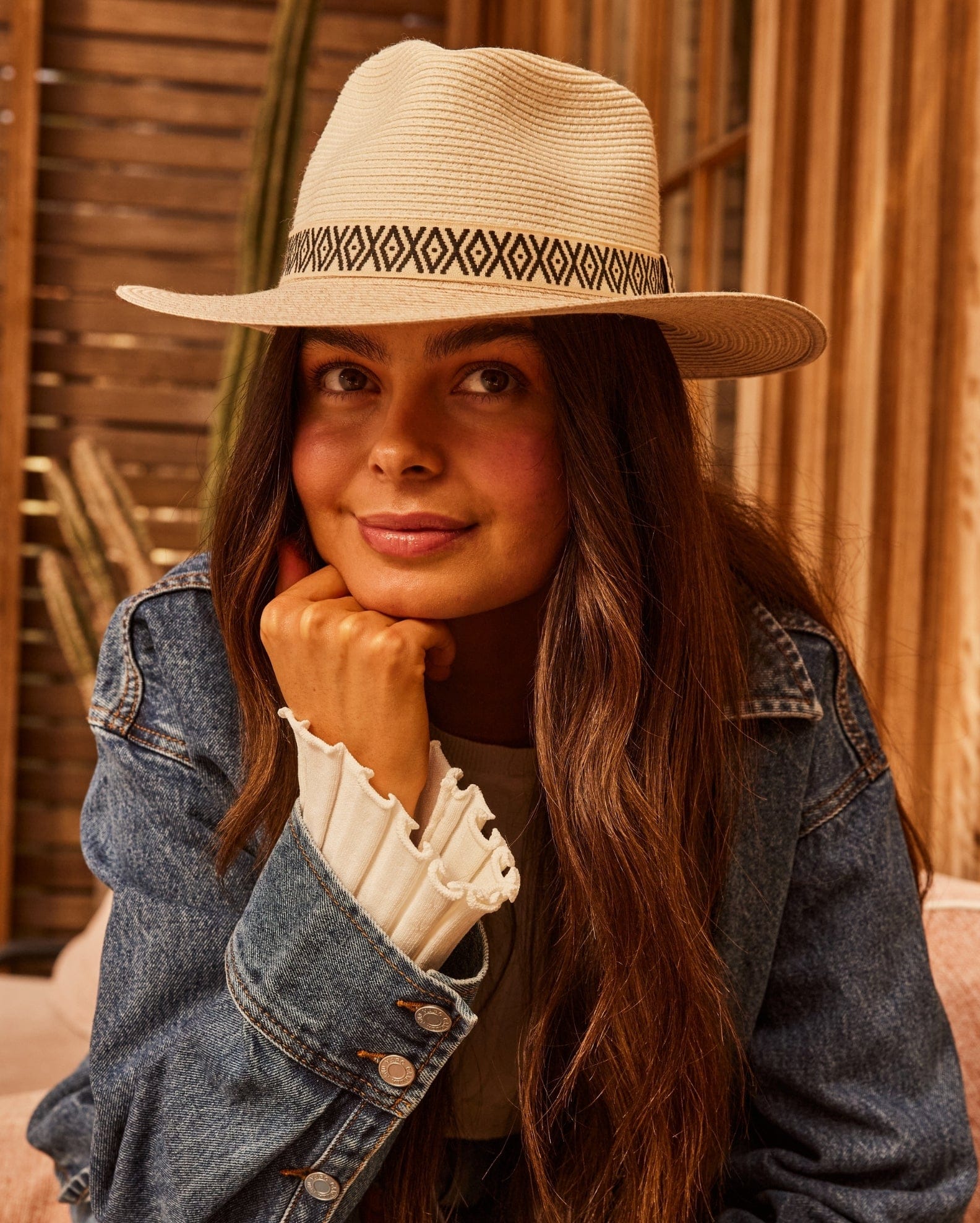 Rigon Headwear Nadia Fedora - Ivory/Mix Camel PL401 Cancer Council Nadia Fedora - Ivory/Mix Camel Splash Swimwear Hats M/L (58cm) 9328897034283