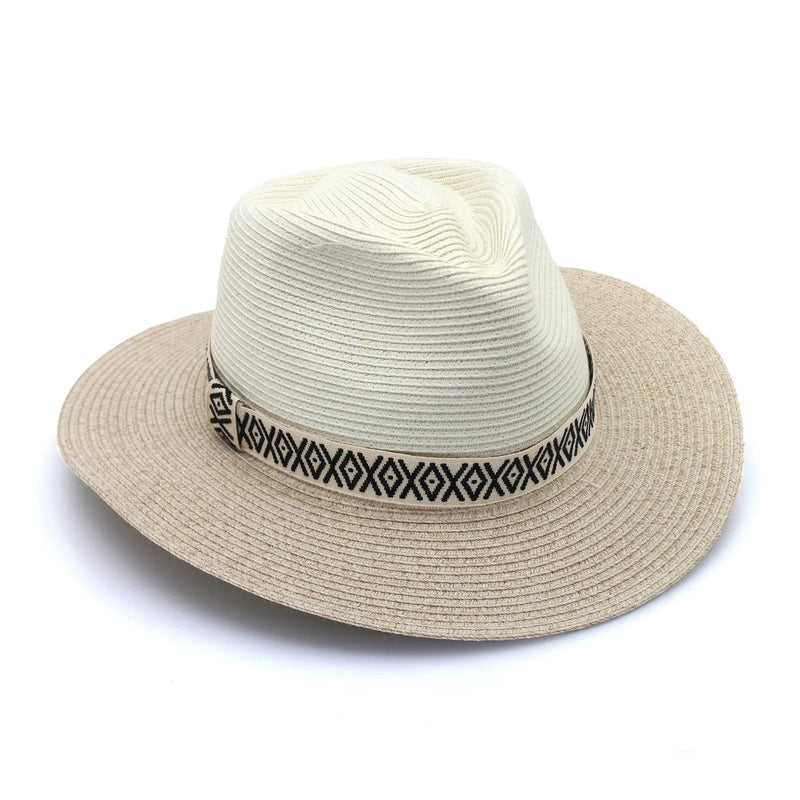 Rigon Headwear Nadia Fedora - Ivory/Mix Camel PL401 Cancer Council Nadia Fedora - Ivory/Mix Camel Splash Swimwear Hats M/L (58cm) 9328897034283