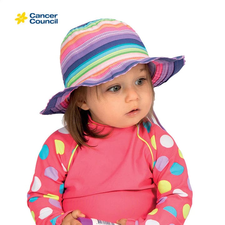 Rigon Headwear Olivia Bucket Hat - Rainbow B702 Splash Swimwear kids hats 9328897089610