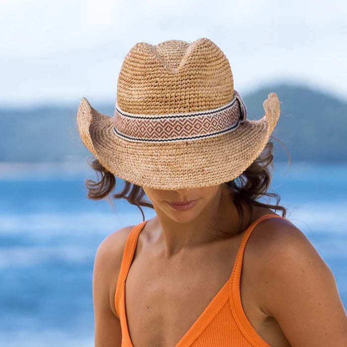 Rigon Headwear Tina M Ibiza Cowboy Hat - Natural Splash Swimwear Hats