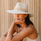 Rigon Headwear Tina M Perla Wide Brim Fedora - Ivory TM712 Tina M Perla Wide Brim Fedora - Ivory Splash Swimwear Hats M/L (58cm) 9328897047115