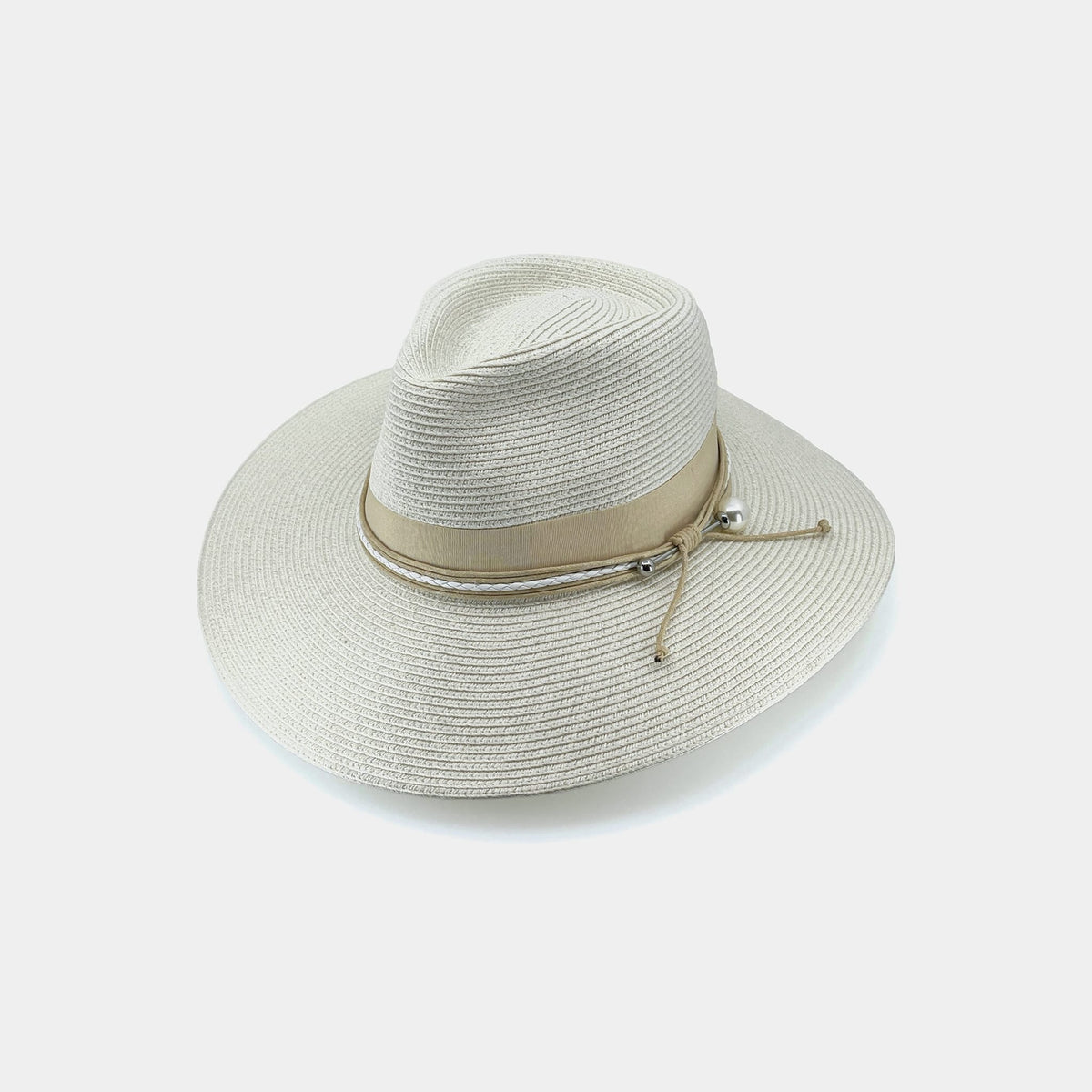 Rigon Headwear Tina M Perla Wide Brim Fedora - Ivory TM712 Tina M Perla Wide Brim Fedora - Ivory Splash Swimwear Hats M/L (58cm) 9328897047115