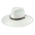 Rigon Headwear Tina M St Tropez Wide Brim Fedora TM699A Tina M Bahama Fedora Splash Swimwear Hats Ivory / M/L 9328897035600
