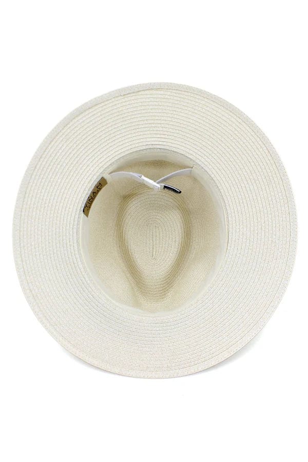 Rigon Headwear Veneto Fedora - Ivory/Earth TM596 Tina M Veneto Fedora - Ivory/Earth Splash Swimwear Hats M/L 9328897041762