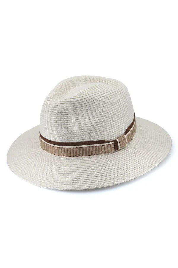 Rigon Headwear Veneto Fedora - Ivory/Earth TM596 Tina M Veneto Fedora - Ivory/Earth Splash Swimwear Hats M/L 9328897041762