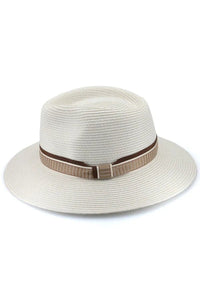 Rigon Headwear Veneto Fedora - Ivory/Earth TM596 Tina M Veneto Fedora - Ivory/Earth Splash Swimwear Hats M/L 9328897041762