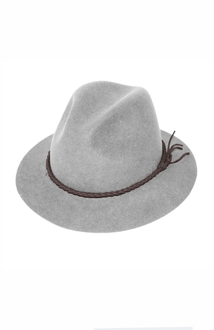 Rigon Headwear Willow Fedora - Grey* Before Dark Flexibraid Hat Splash Swimwear Hats