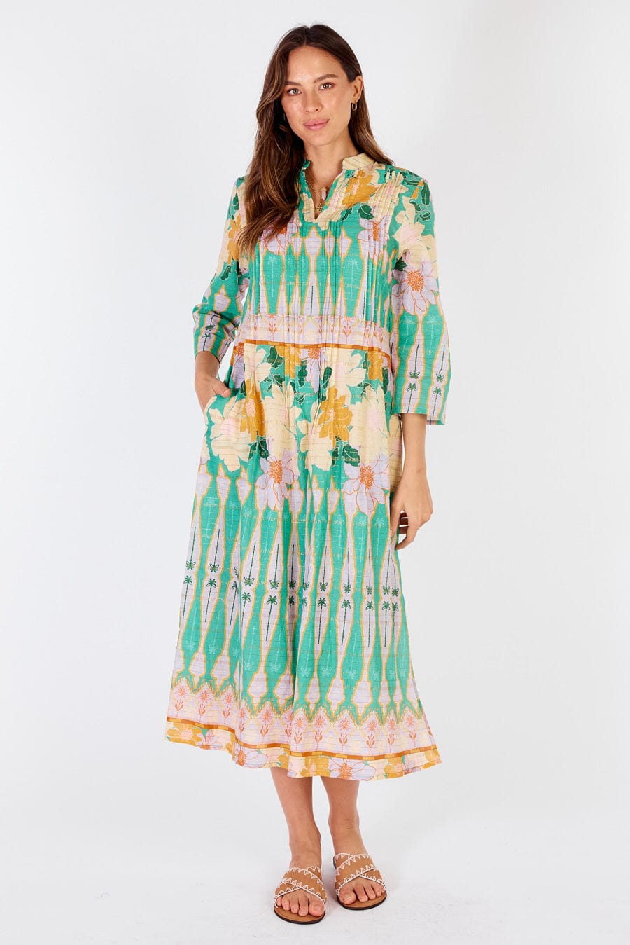 Rubyyaya Lucido Kaftan - Green Rubyyaya Lucido Kaftan - Green Splash Swimwear Dresses