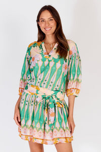 Rubyyaya Lucido Mini Dress - Green Rubyyaya Lucido Mini Dress - Green Splash Swimwear Dresses