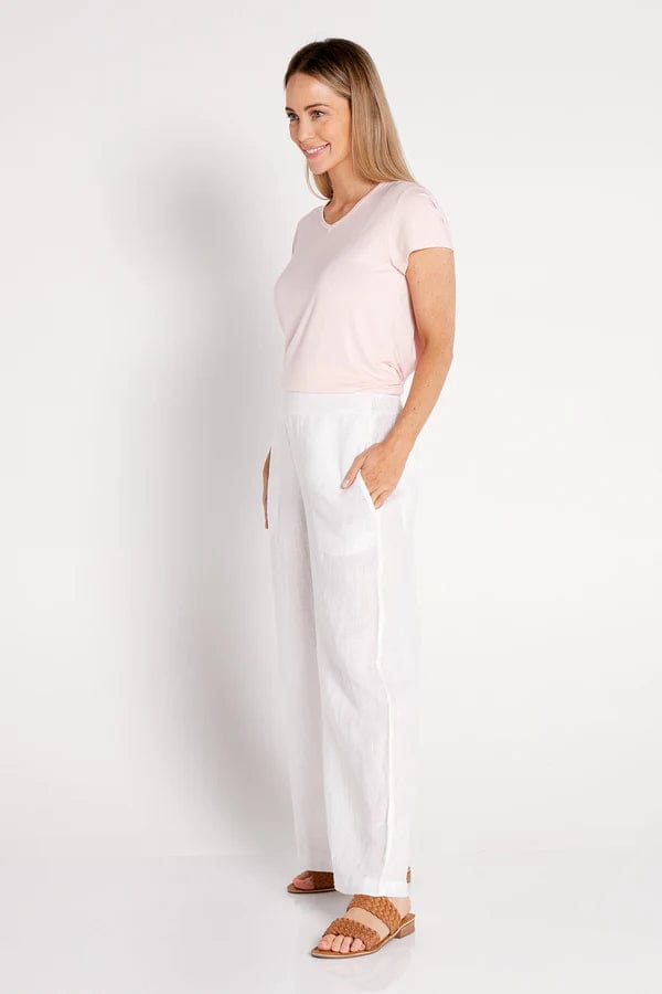 Rubyyaya Pula Luxe Linen Pants - White Rubyyaya Pula Luxe Linen Pants - White Splash Swimwear Pants