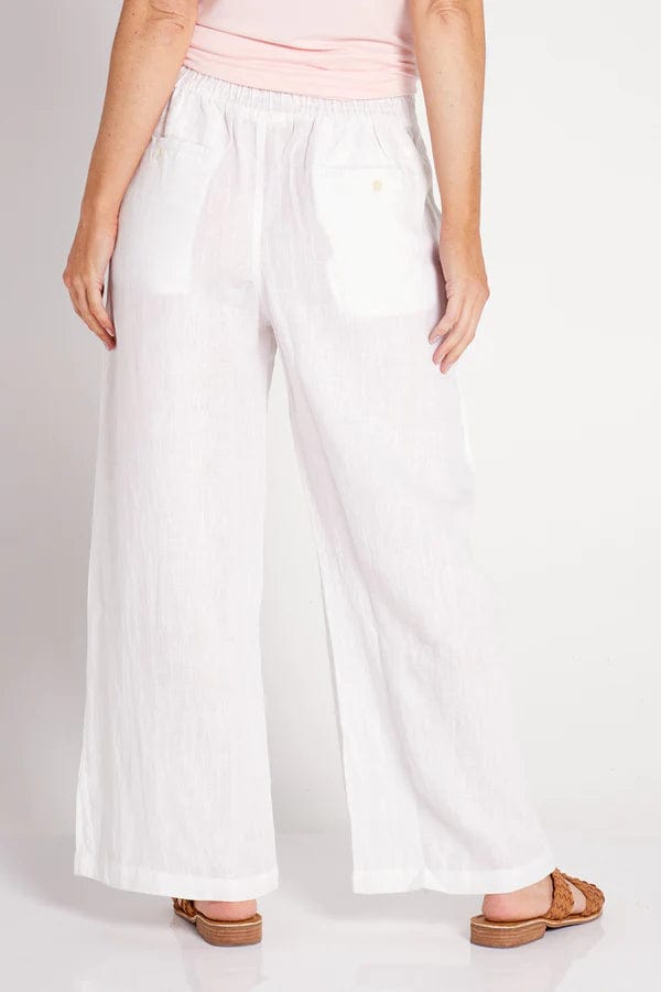 Rubyyaya Pula Luxe Linen Pants - White Rubyyaya Pula Luxe Linen Pants - White Splash Swimwear Pants