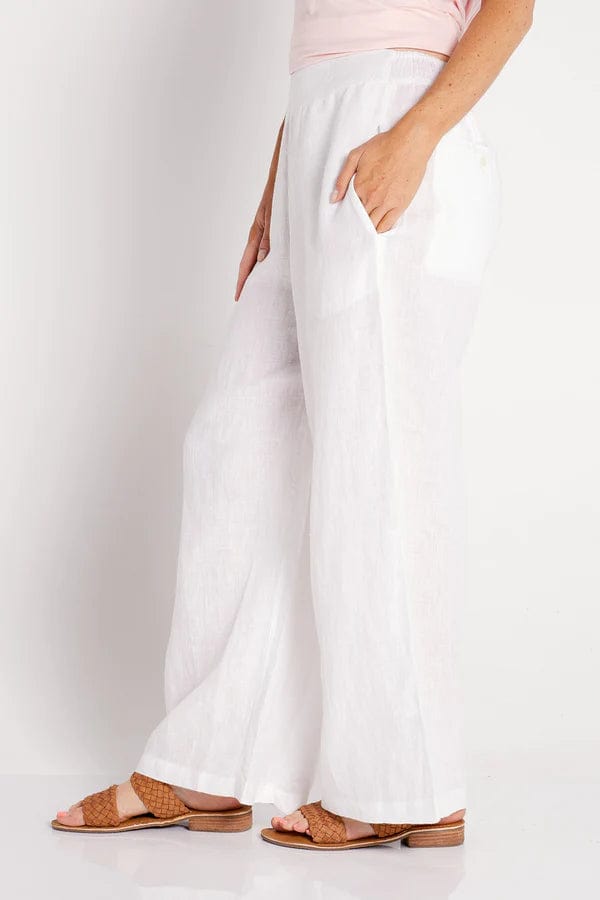 Rubyyaya Pula Luxe Linen Pants - White Rubyyaya Pula Luxe Linen Pants - White Splash Swimwear Pants