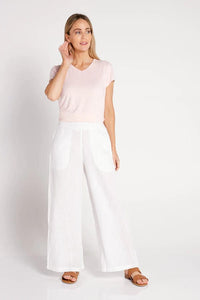 Rubyyaya Pula Luxe Linen Pants - White Rubyyaya Pula Luxe Linen Pants - White Splash Swimwear Pants