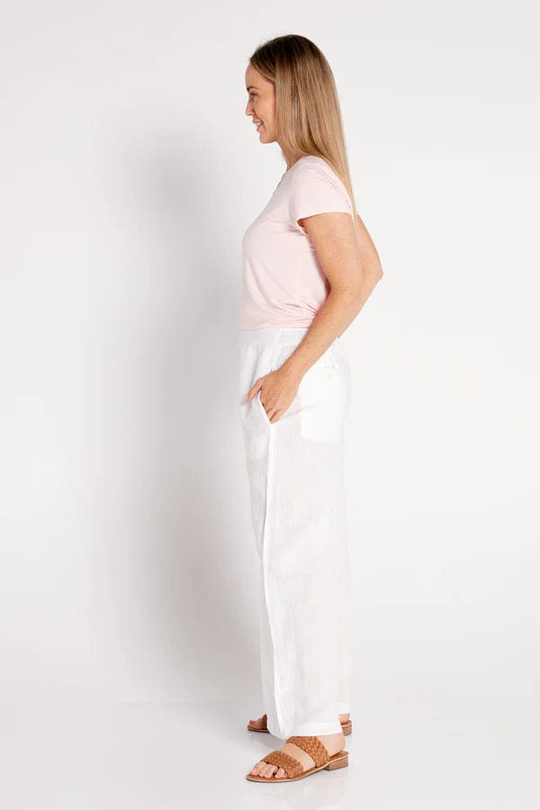 Rubyyaya Pula Luxe Linen Pants - White Rubyyaya Pula Luxe Linen Pants - White Splash Swimwear Pants