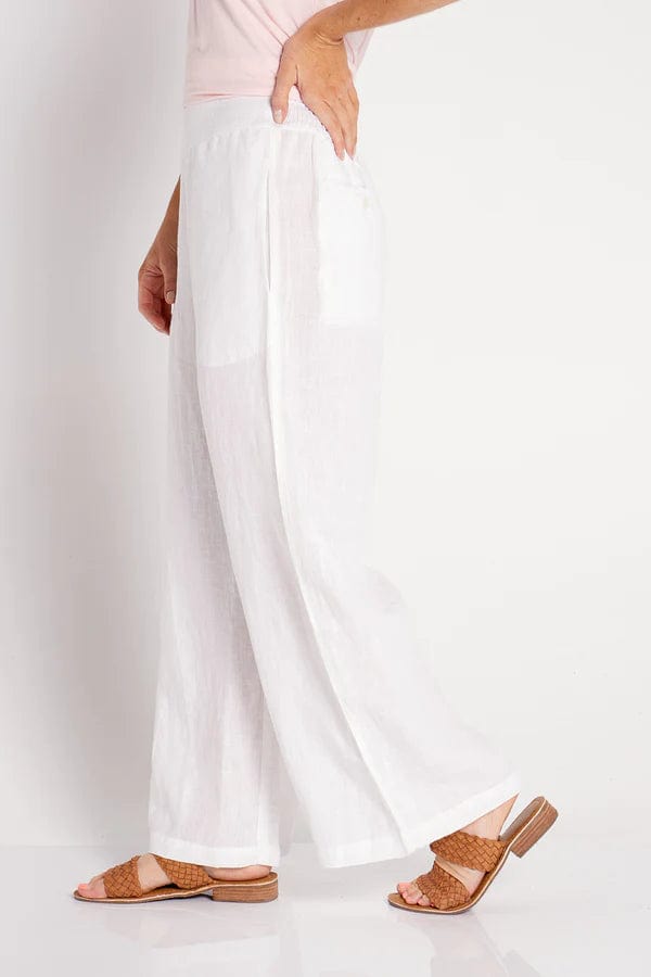 Rubyyaya Pula Luxe Linen Pants - White Rubyyaya Pula Luxe Linen Pants - White Splash Swimwear Pants