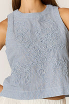 Rubyyaya Rubyyaya Cornelli Stripe Top - Blue Stripe Rubyyaya Cornelli Stripe Top - Blue Stripe Splash Swimwear Tops