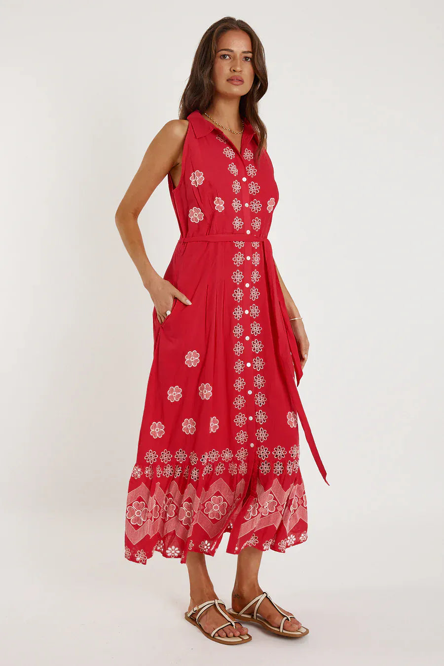 Rubyyaya Rubyyaya Ravello Maxi Watermelon Robyyaya Nouveau Maxi - Pink Splash Swimwear