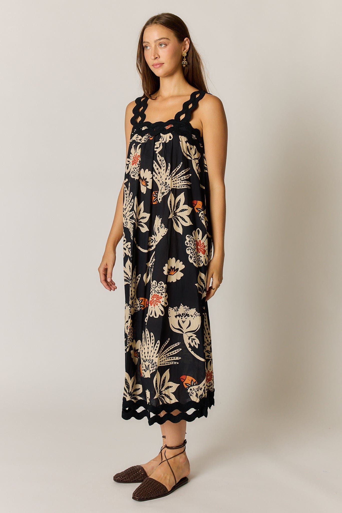 Rubyyaya Rubyyaya Tucan Strap Midi Dress - Black Rubyyaya Tucan Strap Midi Dress - Black Splash Swimwear Dresses