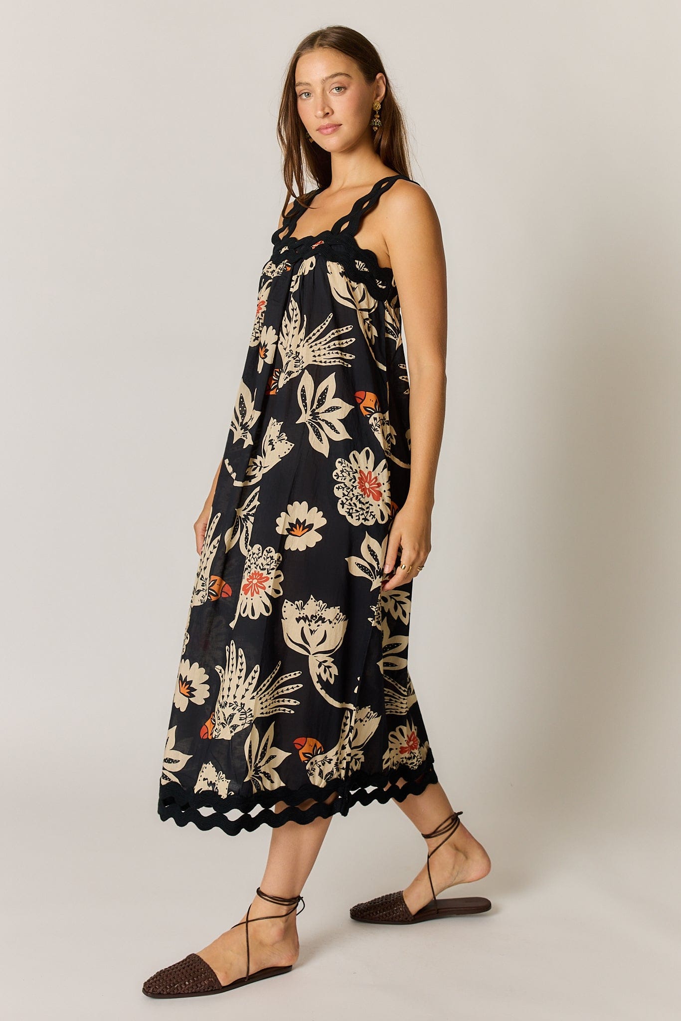 Rubyyaya Rubyyaya Tucan Strap Midi Dress - Black Rubyyaya Tucan Strap Midi Dress - Black Splash Swimwear Dresses