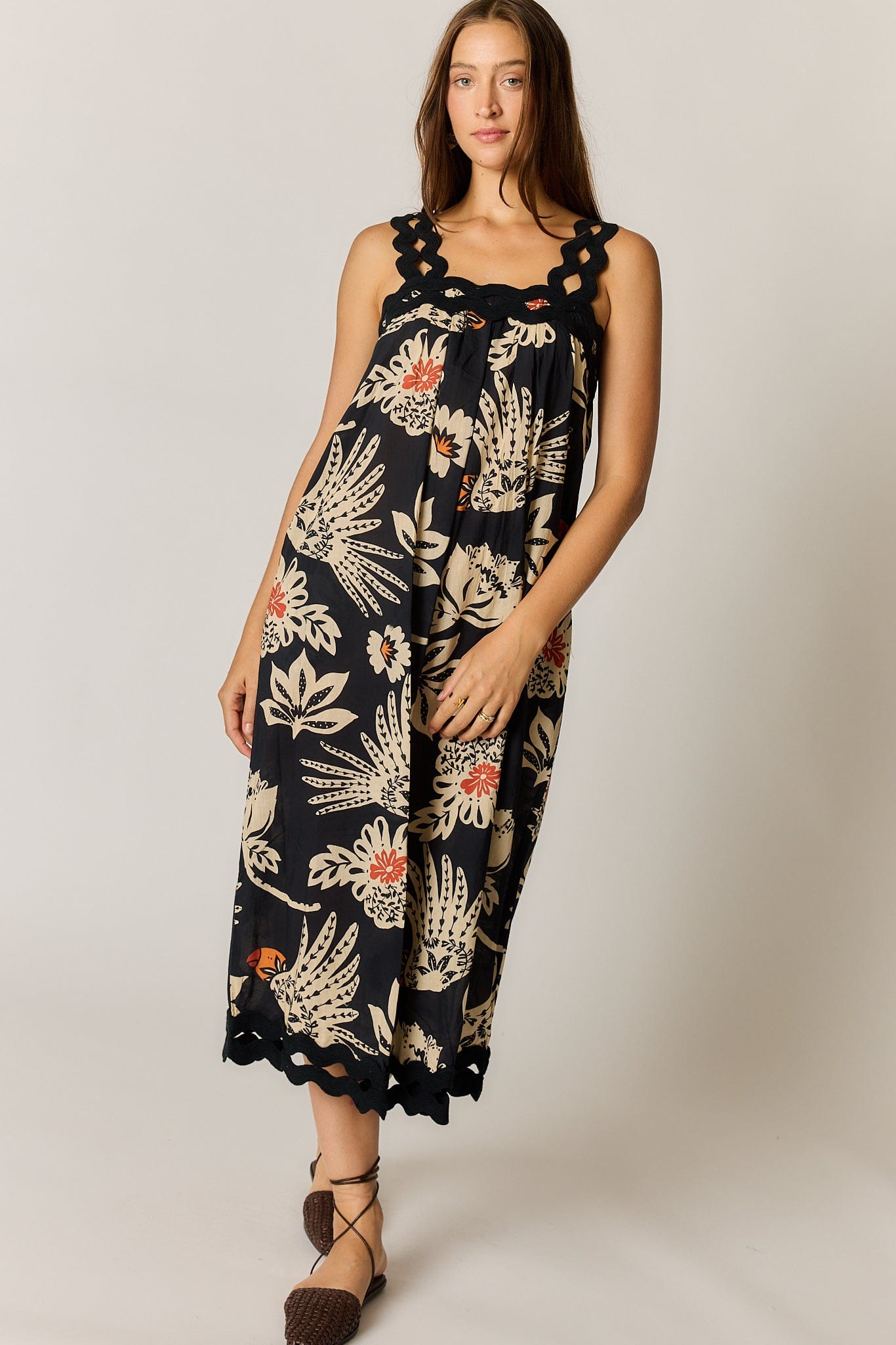 Rubyyaya Rubyyaya Tucan Strap Midi Dress - Black Rubyyaya Tucan Strap Midi Dress - Black Splash Swimwear Dresses