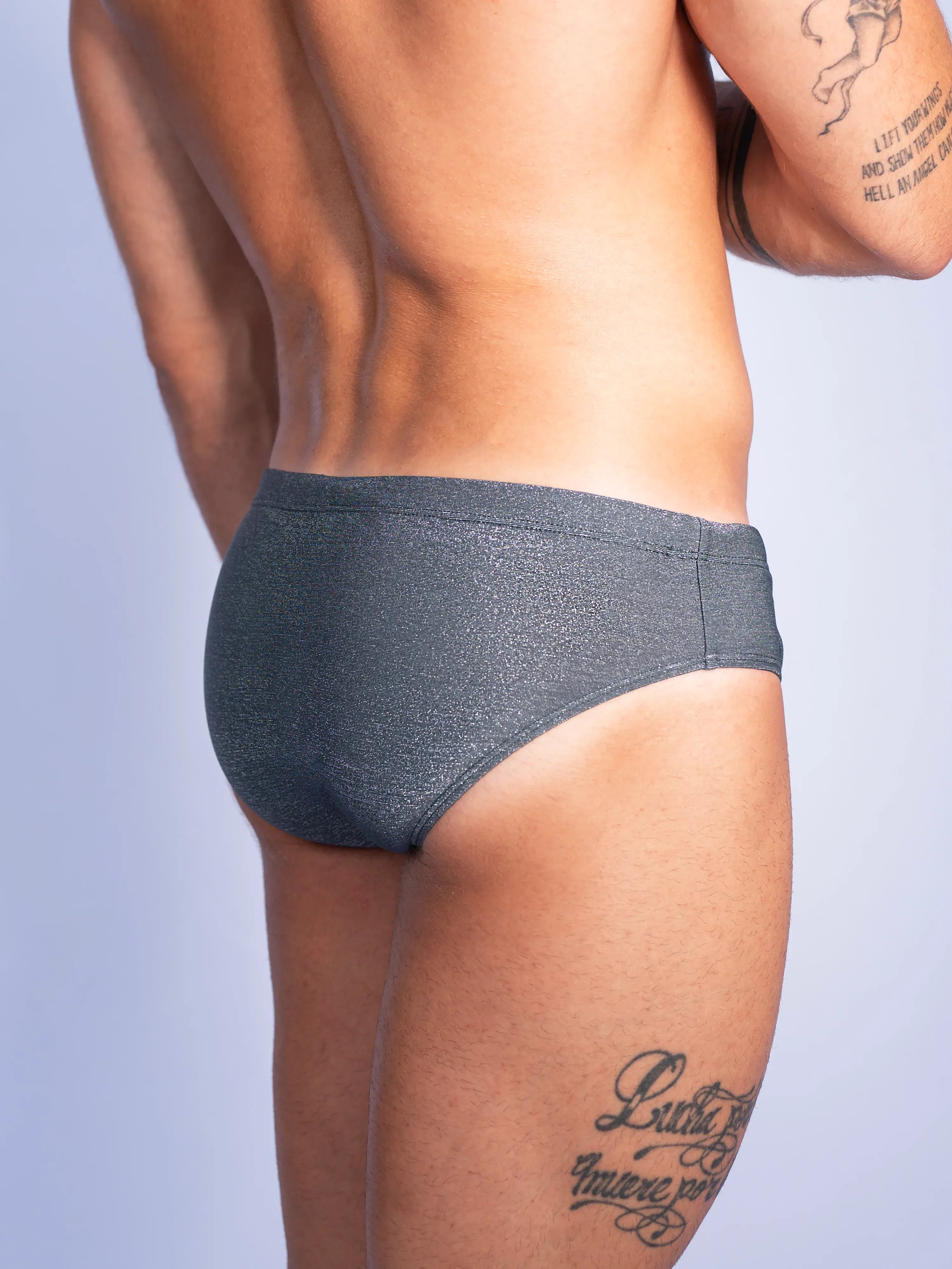 Rudest Rudest Swim Brief - Ash Sparkle Rudest Swim Brief - Ash Sparkle Splash Swimwear Mens Swimwear M 1000031864