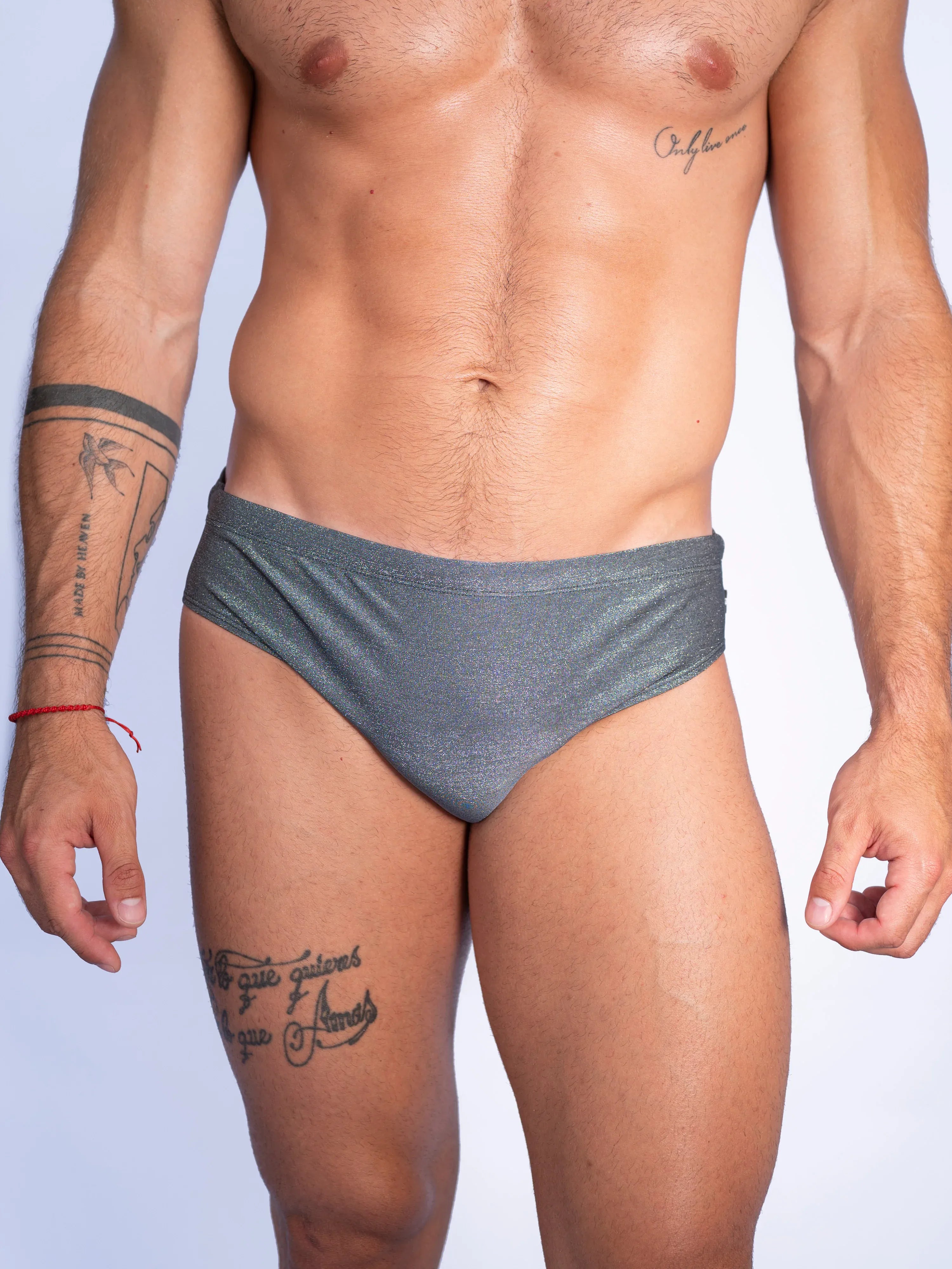 Rudest Rudest Swim Brief - Ash Sparkle Rudest Swim Brief - Ash Sparkle Splash Swimwear Mens Swimwear M 1000031864
