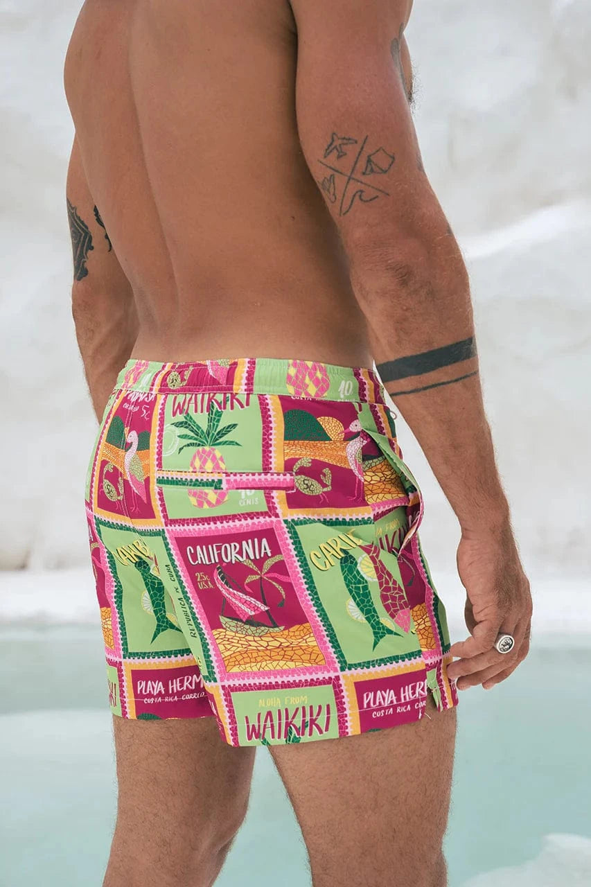 Runaway The Label Amalfi Short - Aloha Print Amalfi Short - Aloha Print Splash Swimwear Clothing