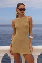 Runaway The Label Ariya Mini Dress - Gold Ariya Mini Dress - Gold Splash Swimwear Skirts