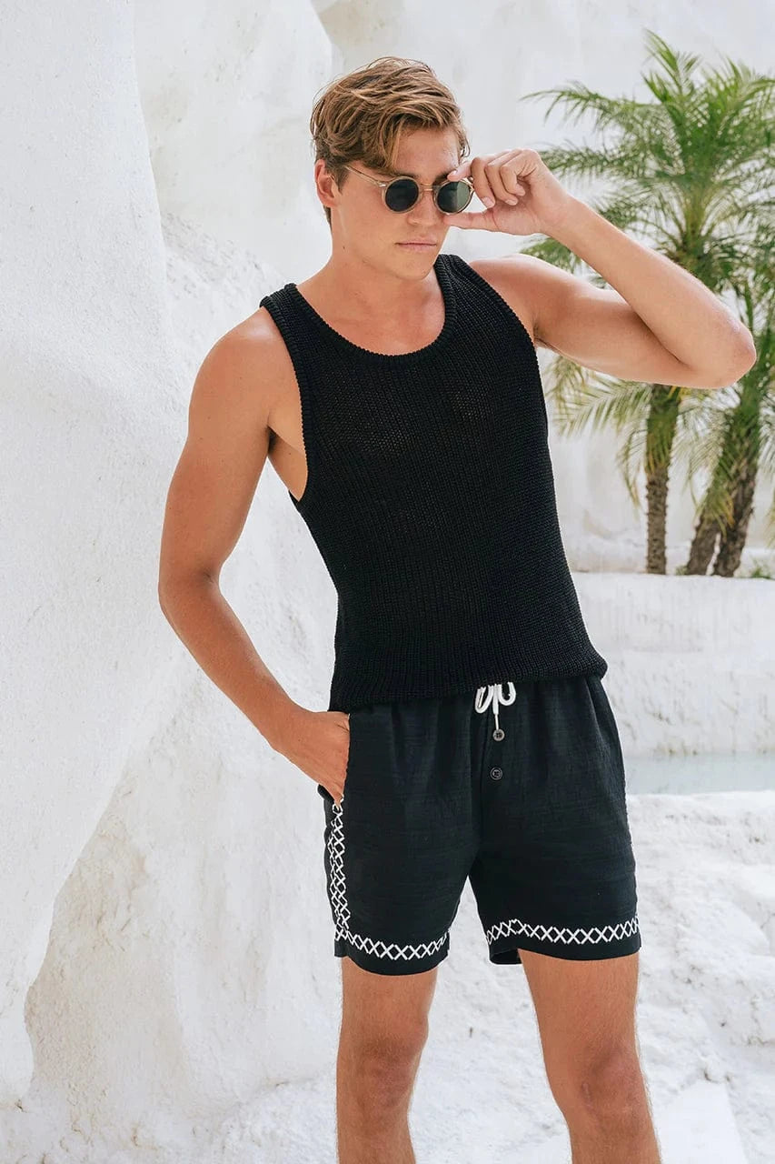 Runaway The Label Diego Short - Black Diego Short - Black Splash Swimwear Clothing