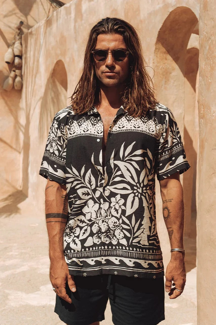 Runaway The Label Nikolai Shirt - Milosa Black Nikolai Shirt - Milosa Black Splash Swimwear Clothing