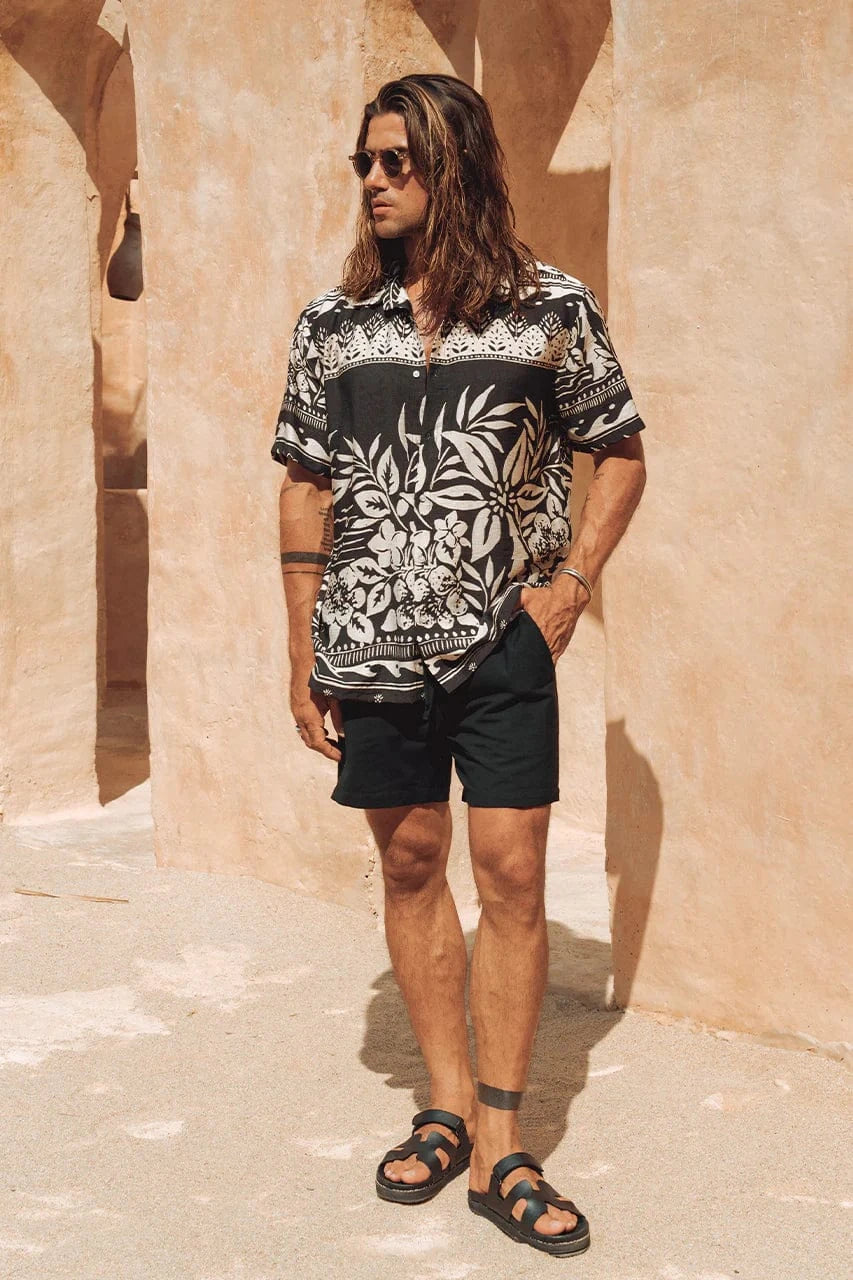 Runaway The Label Nikolai Shirt - Milosa Black Nikolai Shirt - Milosa Black Splash Swimwear Clothing