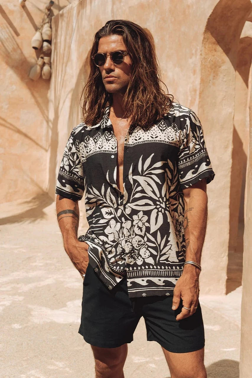 Runaway The Label Nikolai Shirt - Milosa Black Nikolai Shirt - Milosa Black Splash Swimwear Clothing