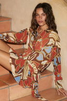 Runaway The Label Runaway Minki Long Sleeve Shirt Mini Dress Kaimana Halter Mini Dress - Emery Gold | Runaway The Label | Splash Swimwear Splash Swimwear Dresses