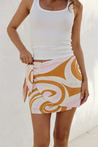 Runaway The Label Runaway Paisley Mini Wrap Skirt - Ritali Swirl PInk Runaway The Label Aquaria Sequin Mini Skirt - Silver Splash Swimwear Skirt