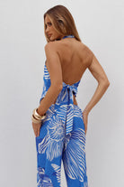 Runaway The Label Runaway The Label Rileigh Halter Tie Back Top - Shellie Blue Runaway The Label Rileigh Halter Tie Back Top - Shellie Blue Splash Swimwear Clothing Top