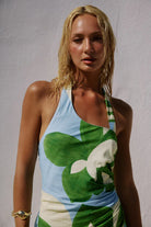 Runaway The Label Runaway The Label Ryleigh Cut Out Halter Mini Dress - Amoree Blue Runaway The Label Ryleigh Cut Out Halter Mini Dress - Amoree Blue Splash Swimwear Mini Dress